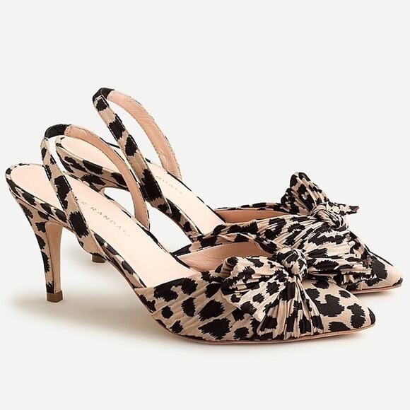 Loeffler Randall Shoes - Loeffler Randall Sylvana Knot Slingback Heels Cheetah Print Size 7